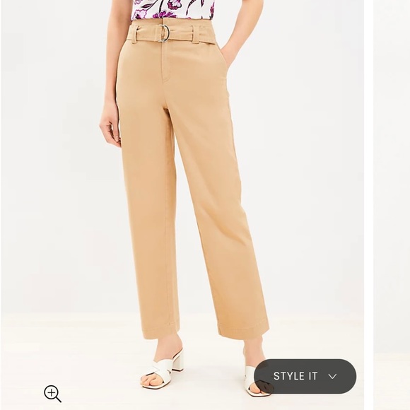 LOFT Pants - ⭐️ Petite Belted Straight Pants in Twill